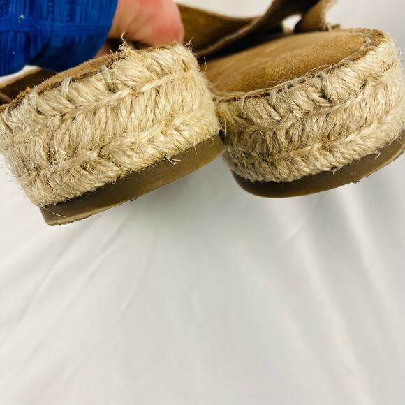 Aerosoles Dusty Pink Suede Espadrille Slide Platform Sandals Size‎ 7.5 - Picture 6 of 10